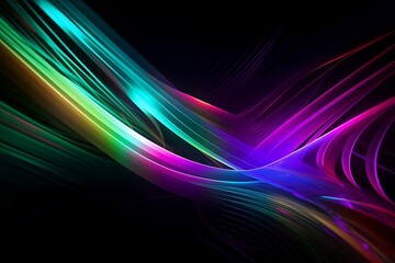 Abstract colorful illustratuon background with curvy lines. For wallpaper art design visual element banner header poster or cover.