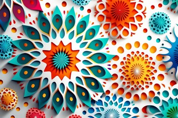 Fototapeta na wymiar Colorful decorative geometric shapes