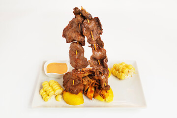  anticucho is a type of skewer of Peruvian origin, which is also popular in some South American...