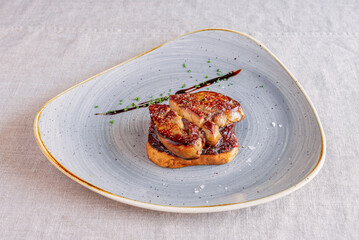Foie gras is not a pate, and therefore different from duck or goose liver pate, which follows another manufacturing process, like any pork, poultry or other liver pate © Toyakisfoto.photos