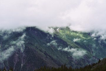 mountain landscape with clouds