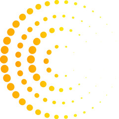 Halftone Circular Dotted Element