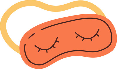 Sleeping mask flat illustration