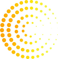 Halftone Circular Dotted Element