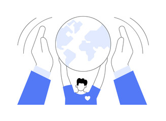 Social responsibility abstract concept vector illustration.