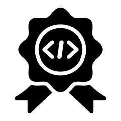coding glyph icon