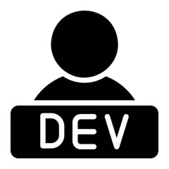 developer glyph icon