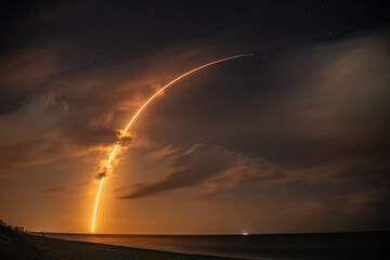 Rocket Launch at Night