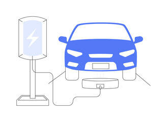 Wireless charger abstract concept vector illustration.