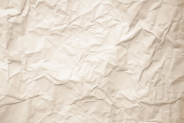 Design space beige crumpled paper textured background. Created with Generative AI Technology