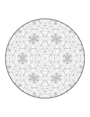 Circular pattern in form of mandala for Henna, Mehndi, tattoo, decoration. Decorative ornament in ethnic oriental style. Coloring book page.Flower Mandala. Vintage decorative elements. Mandala. 
