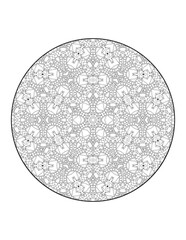 Circular pattern in form of mandala for Henna, Mehndi, tattoo, decoration. Decorative ornament in ethnic oriental style. Coloring book page.Flower Mandala. Vintage decorative elements. Mandala. 