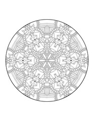 Circular pattern in form of mandala for Henna, Mehndi, tattoo, decoration. Decorative ornament in ethnic oriental style. Coloring book page.Flower Mandala. Vintage decorative elements. Mandala. 