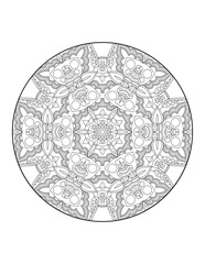 Circular pattern in form of mandala for Henna, Mehndi, tattoo, decoration. Decorative ornament in ethnic oriental style. Coloring book page.Flower Mandala. Vintage decorative elements. Mandala. 