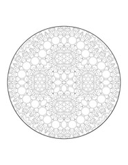 Circular pattern in form of mandala for Henna, Mehndi, tattoo, decoration. Decorative ornament in ethnic oriental style. Coloring book page.Flower Mandala. Vintage decorative elements. Mandala. 