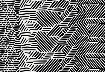 Black and white pattern background with hash marks. AI Generative Art.