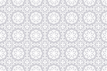 Seamless pattern in islamic style. Vector ornament use for ramadan wallpaper and background in gray color.
