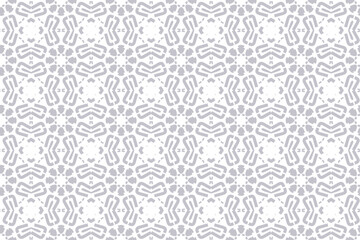 Seamless pattern in islamic style. Vector ornament use for ramadan wallpaper and background in gray color.
