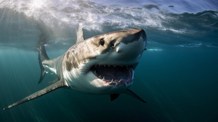 shark in the sea generative ai