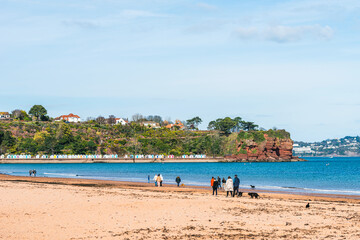 Goodrington Beach and Goodrington Promenade, Paignton, Devon, England, Europe