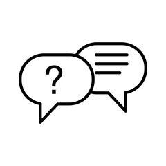 Discussion vector icon, question answer flat vector illustration for web site or mobile app.eps