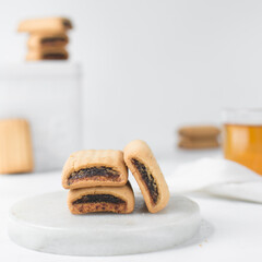 Date filled sugar cookies, homemade vanilla sugar cookies with a date filling, date bar cookies, homemade maamoul cookie bars