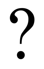 Question mark typographic concept design