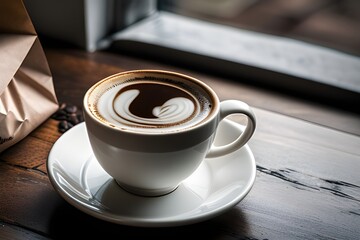 窓辺のコーヒー　with generative ai