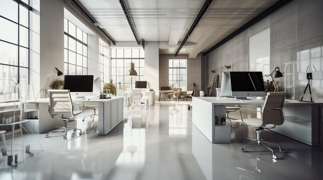 A bright modern office space. AI generated.