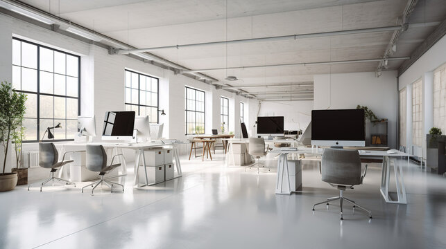 A bright modern office space. AI generated.