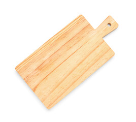 New wooden cutting board isolated on white background