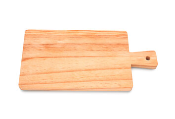 New wooden cutting board isolated on white background
