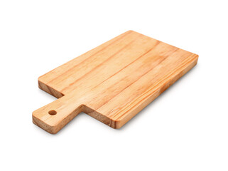 New wooden cutting board isolated on white background