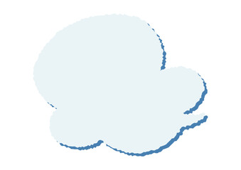 ポップでもくもくした雲型の吹き出し素材