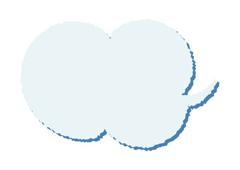 ポップでもくもくした雲型の吹き出し素材