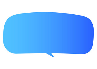 ビジネスシーンで使える青色グラデーションの吹き出し