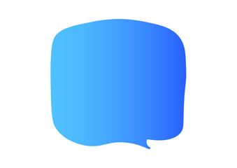 ビジネスシーンで使える青色グラデーションの吹き出し