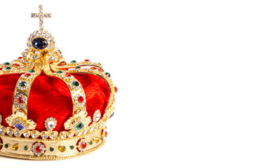 Royal Coronation Crown on a White Background
