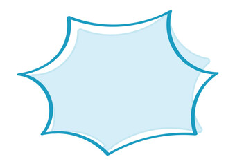 シンプルでおしゃれな爆発型手描き吹き出しのイラスト