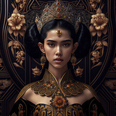 indonesia, indonesian beauty, beautiful, mesmerizing, flawless, exotic, portrait, lady, woman, ornaments, javanese, balinese, batak, sumatra, sulawesi, papua, ethnic, tribe, 