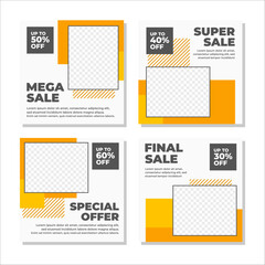 Editable modern social media post template