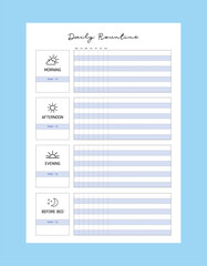 Daily Routine Planner. 