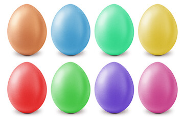 Easter eggs are painted in different colors. Multi-colored single-colored Easter eggs.