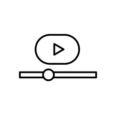 Vector graphic of video icon. multimedia, film, movie, player illustration