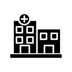 Hospital vector icon, clinic symbol. flat vector illustration for web site or mobile app