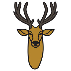 A deer head vector artwork