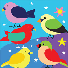 bird coloring page vector artwork