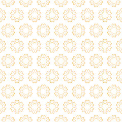 Floral pattern in geometric style vector isolated in white background