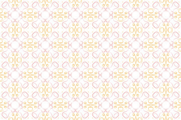 Floral pattern in geometric style vector isolated in white background