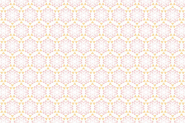 Geometric seamless pattern of pink and gold color ethnic motifs for wallpapers and background.